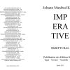 Umschlag: Johann Manfred Kleber - Imperative. Skriptural